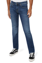 بنطال جينز نيويورك على الخصر بتصميم باهت وقصة ساقين مستقيمتين